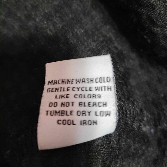 Habitat Black Gray Knit Poncho Sweater size Large - Picture 5 of 12